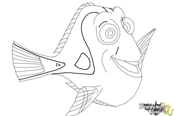 How to Draw Dory from Finding Dory - Step 8 How to Draw Dory from Finding Dory - Step 8