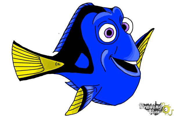 How to Draw Dory from Finding Dory - Step 9