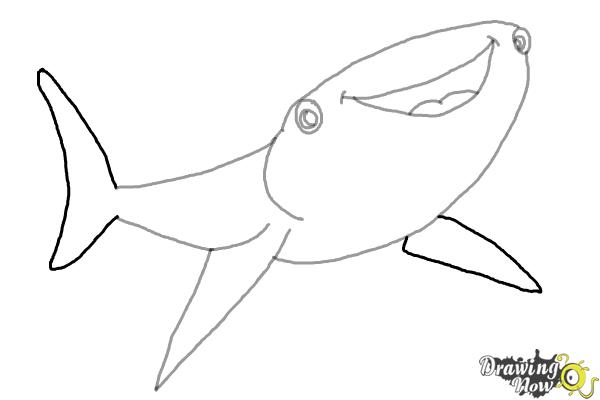 How to Draw Destiny from Finding Dory - Step 5
