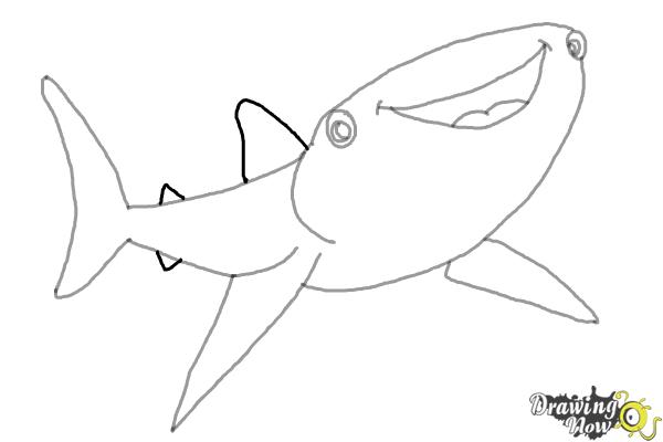 How to Draw Destiny from Finding Dory - Step 6