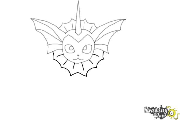 How to Draw Vaporeon From Pokemon - Step 6