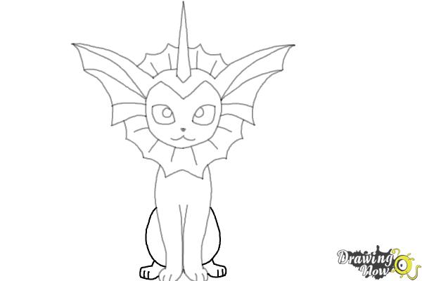 How to Draw Vaporeon From Pokemon - Step 8