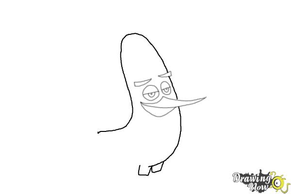 How to Draw Chuck from The Angry Birds Movie - Step 3 How to Draw Chuck from The Angry Birds Movie - Step 3