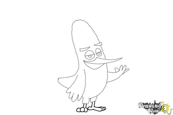 How to Draw Chuck from The Angry Birds Movie - Step 6