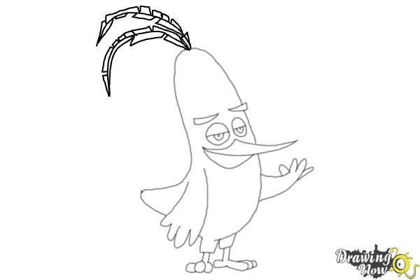 How to Draw Chuck from The Angry Birds Movie - Step 7