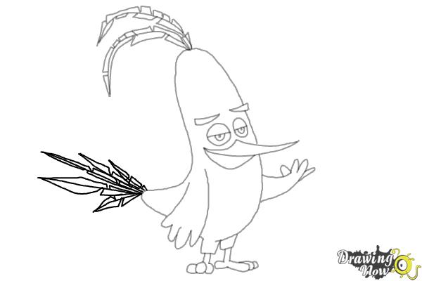 How to Draw Chuck from The Angry Birds Movie - Step 8