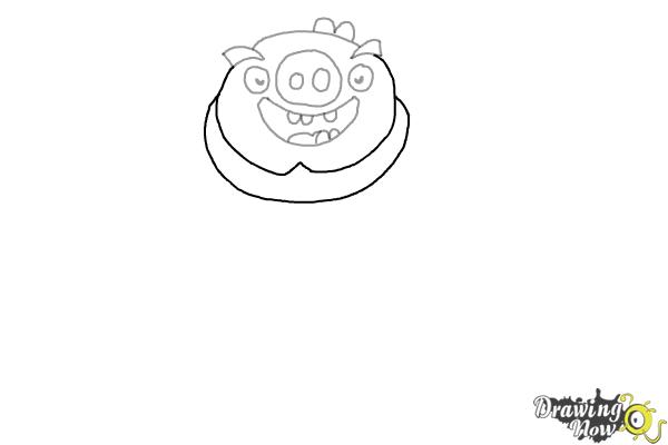 How to Draw Leonard The King Pig from Angry Birds - Step 5