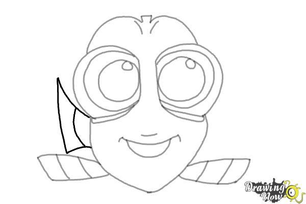How to Draw Baby Dory From Finding Dory - Step 7 How to Draw Baby Dory From Finding Dory - Step 7