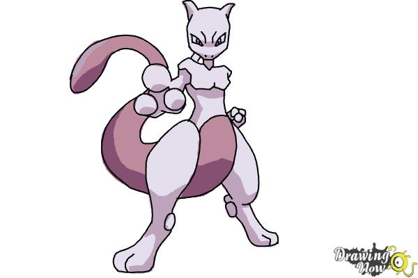How to Draw Mewtwo from Pokemon - Step 10