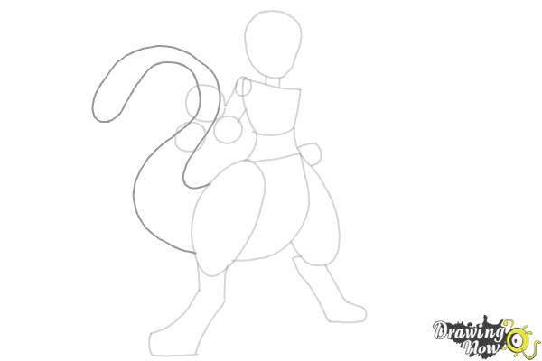 How to Draw Mewtwo from Pokemon - Step 6