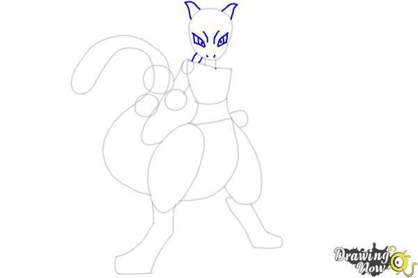 How to Draw Mewtwo from Pokemon - Step 7