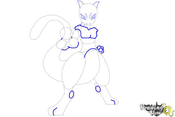 How to Draw Mewtwo from Pokemon - Step 8