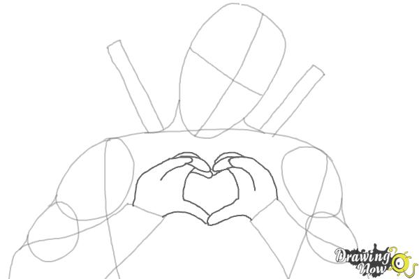 How to Draw Deadpool - Step 4