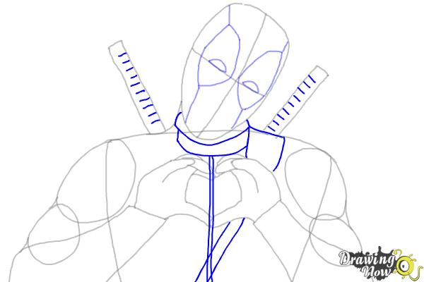 How to Draw Deadpool - Step 6