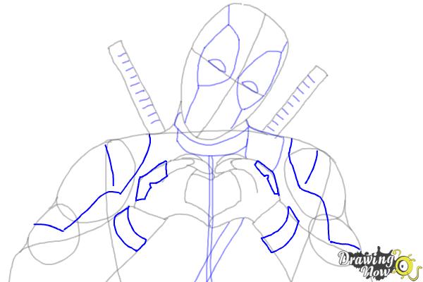 How to Draw Deadpool - Step 7