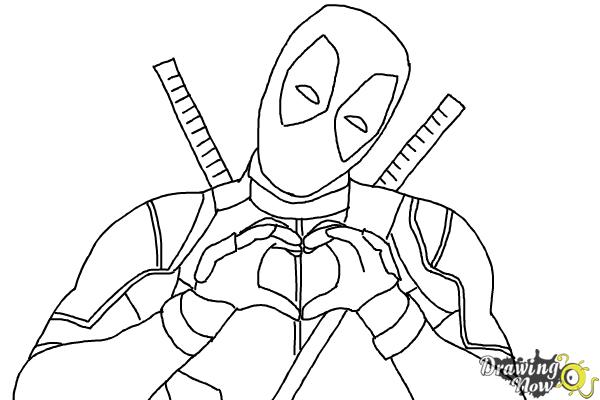 How To Draw Deadpool Drawingnow