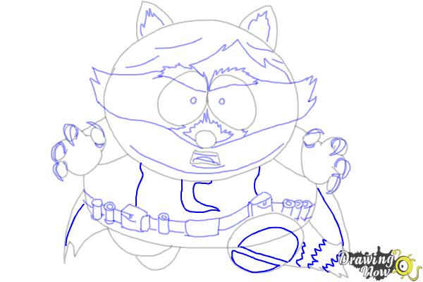 How To Draw Eric Cartman as The Coon - Step 10