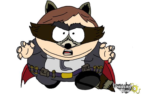 How To Draw Eric Cartman as The Coon - Step 12