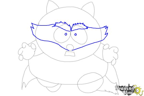 How To Draw Eric Cartman as The Coon - Step 6