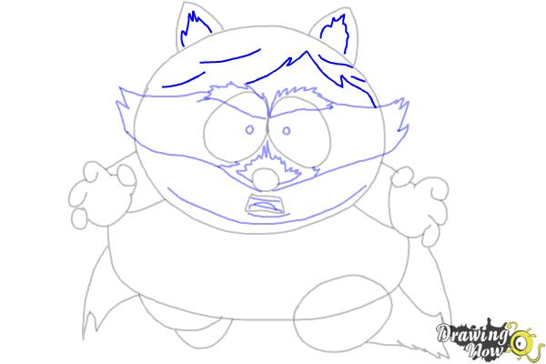 How To Draw Eric Cartman as The Coon - Step 8