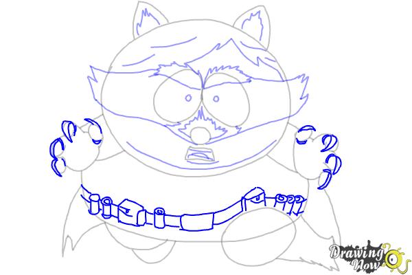 How To Draw Eric Cartman as The Coon - Step 9