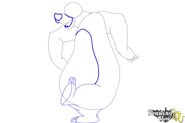 How to Draw Baloo From The Jungle Book - Step 7