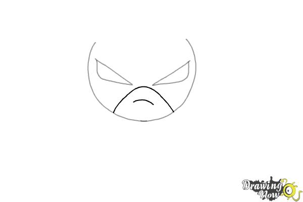 How to Draw Chibi Batman - Step 2