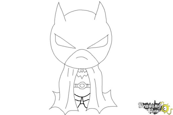 How to Draw Chibi Batman - Step 7 How to Draw Chibi Batman - Step 7