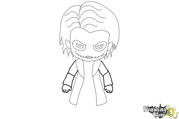 How to Draw Chibi Joker from Batman - Step 7