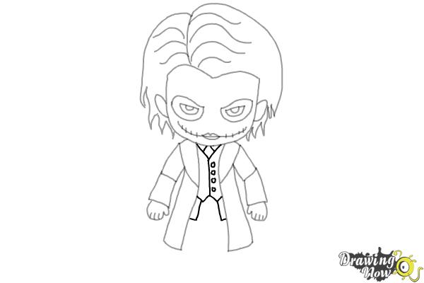 How to Draw Chibi Joker from Batman - Step 8