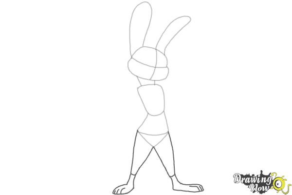 How to Draw Judy Hopps (The Bunny) From Zootopia - Step 5