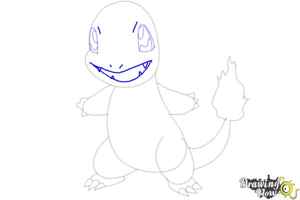 How to Draw Pokemon Charmander - Step 6 How to Draw Pokemon Charmander - Step 6