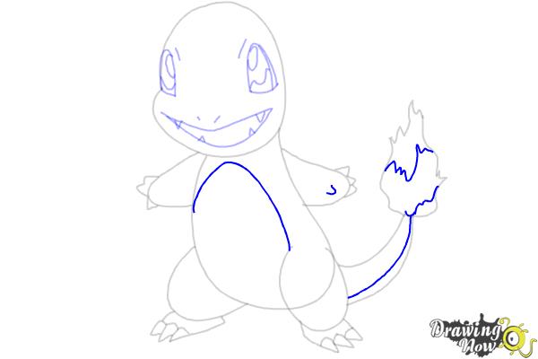 How to Draw Pokemon Charmander - Step 7