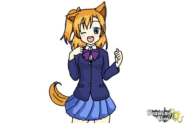 How to Draw Cute Anime Girl - DrawingNow