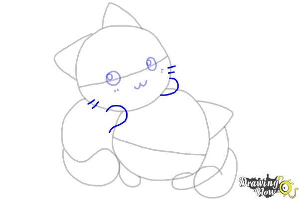 How to Draw Chibi Cats - Step 6