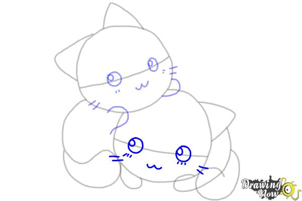 How to Draw Chibi Cats - Step 7