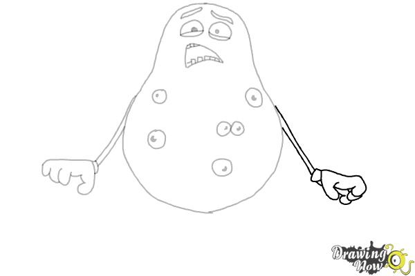 How to Draw the Potato from Sausage Party - Step 6