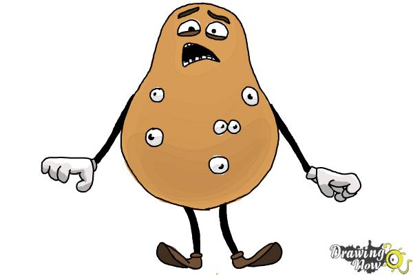 How to Draw the Potato from Sausage Party - Step 8