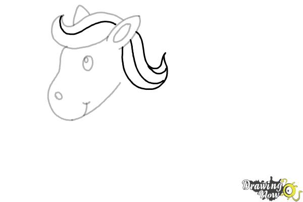 How to Draw a Horse for Kids (9 easy steps) - Step 5