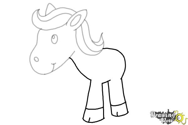 How to Draw a Horse for Kids (9 easy steps) - Step 6
