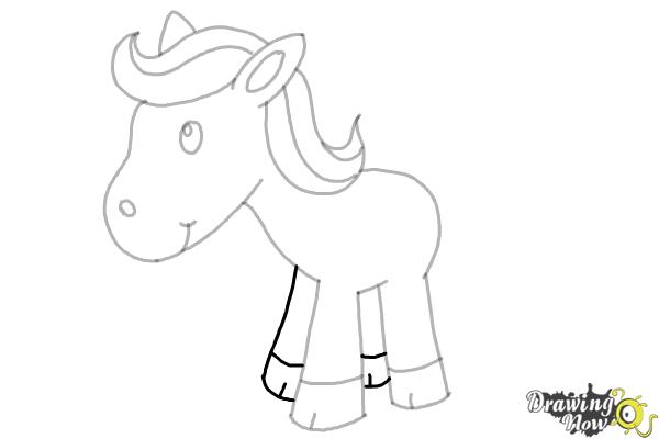 How to Draw a Horse for Kids (9 easy steps) - Step 7