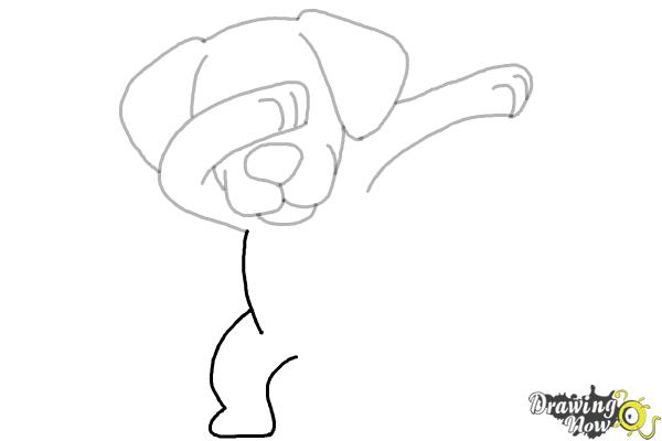 How to Draw a Cute Dog Dabbing - Step 8