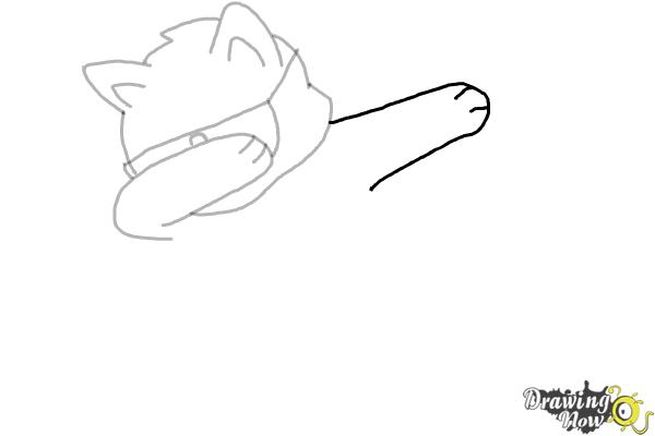 How to Draw a Cute Cat Dabbing - Step 7