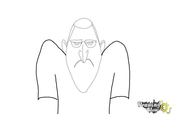 How to Draw Drac from Hotel Transylvania 3 - Step 6