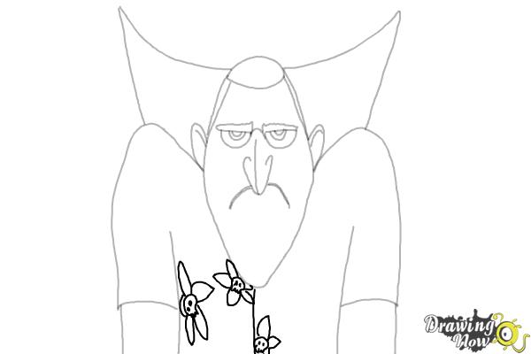 How to Draw Drac from Hotel Transylvania 3 - Step 8