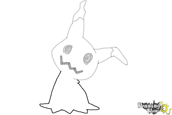 How to Draw Mimikyu | Pokemon - Step 6
