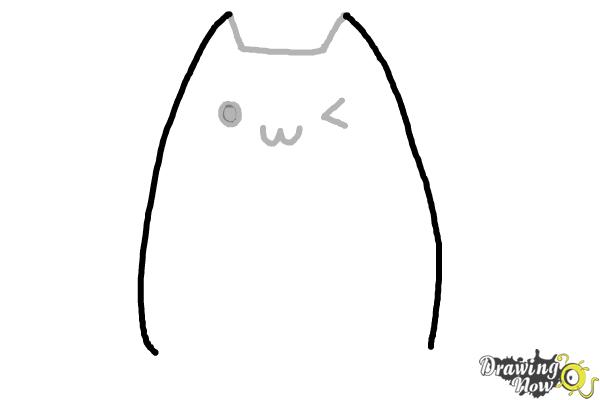 How to Draw Kawaii Cat - Step 4