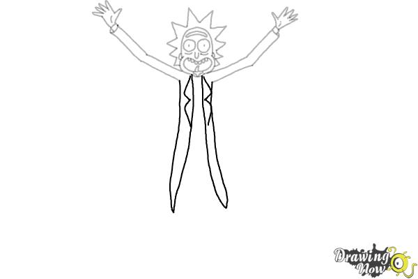 How to Draw Rick and Morty - Rick Sanchez - Step 8