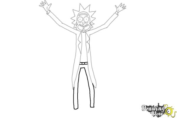 How to Draw Rick and Morty - Rick Sanchez - Step 9