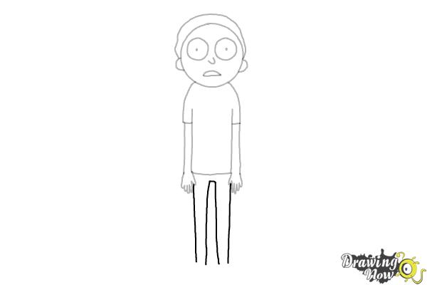 How to Draw Rick and Morty - Morty Smith - Step 7
